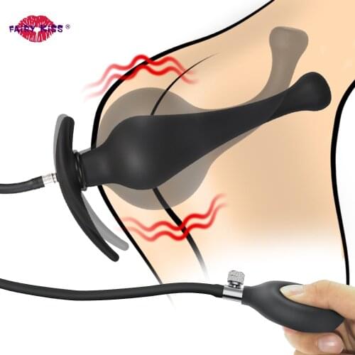 Inflatable Buttplug Anal Sex Toys For Women Silicone Butt Vaginal Dilators Prostate Massage Men Ass Expansion Adult Sex Products