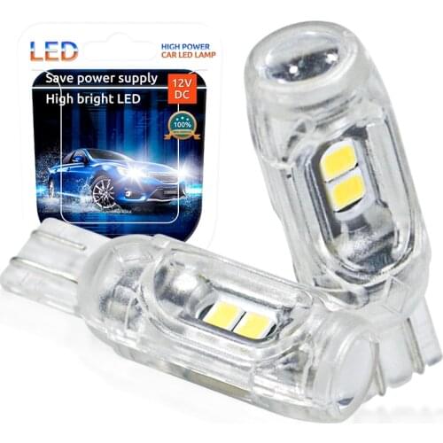 2pcs Car T10 LED Canbus W5W 2835 5SMD 194 168 Auto LED Car Interior Light plate Dome Reading Lamp Clearance Light