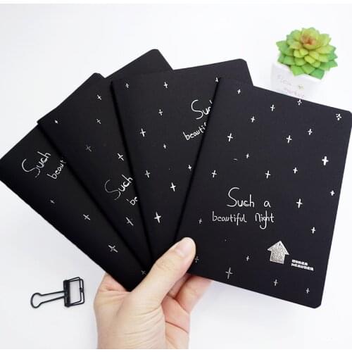 10*14cm Notebook Diary Black Paper Notepad 56K Sketch Graffiti Notebook for Drawing Painting Office School Stationery Gifts