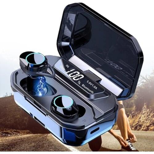 Bluetooth Stereo Fitness Earphone Wireless Earphones Waterproof Earphones 3300mAh LED Display Smart Power Bank For Xiaomi Huawei