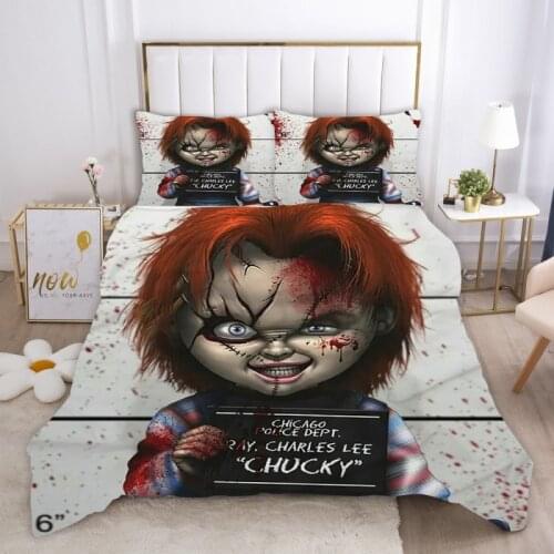 Horror Movie Kids Bedding Skull Duvet Cover Boy Bedding Double Queen King Duvet Cover 2/3 Piece Bed Cover Set Bedding Set