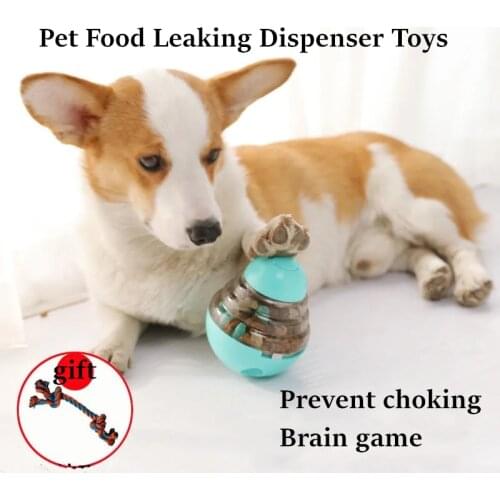 Pets Chew Toys Pet Food Leaking Dispenser Toys Dogs Educational Molar Teeth Cleaning Tumbler Chewing Toy Pet Slow Food Ball Toy