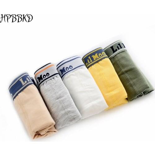 HPBBKD 5pcs/lot Solid Color Boy Panties Cotton Children Breathable Underwears Boxer Panties For Boys Kids Shorts Pants BU018