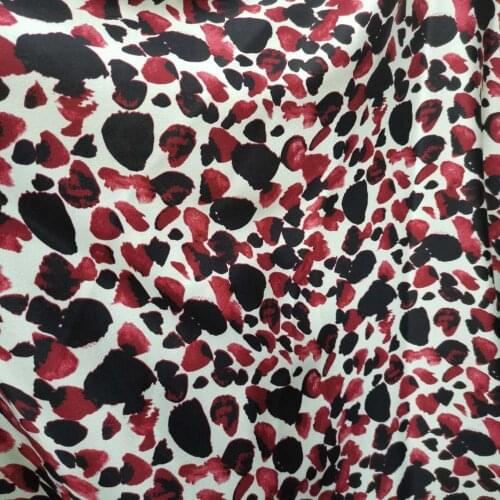 Imitation Silk Fabric Printed Satin Dots Polyester Dress Pajamas Accessories Scarf Shirt Drape Material