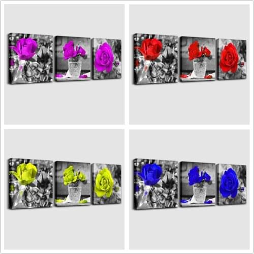 Kexinzu 3PCS Full Square/round Diamond Painting Art Kits Flower Diamond Embroidery Mosaic Cross Stitch Home Decoration Gift