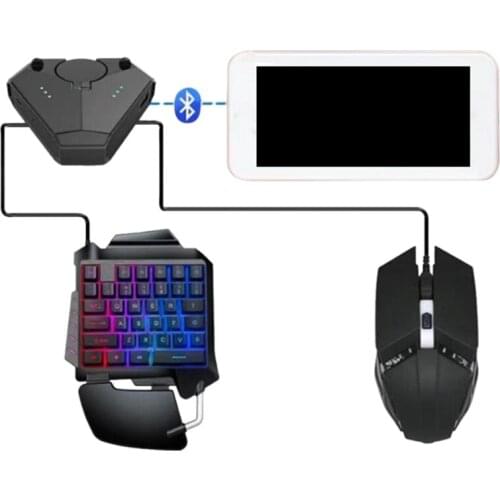 Controller for PUBG Gaming Keyboard Mouse Converter Kit Bluetooth 5.0 Mobile Controller for IOS/Android Game
