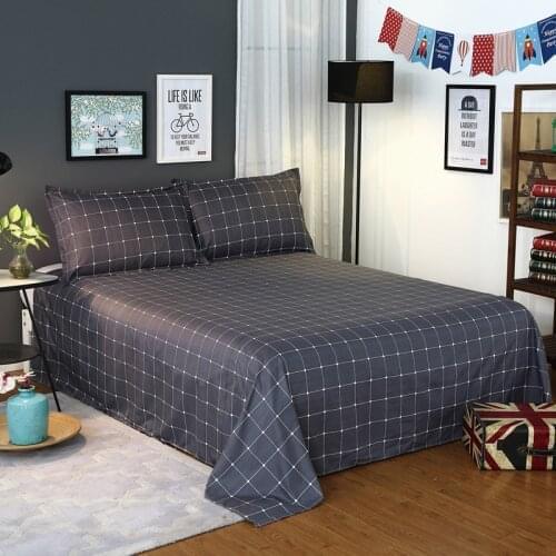 Flat Sheet Sets 3 pcs With Pillowcase for Single Bed Blue Color Red Flamingos Bed Sheets For Children Cartoon Bed Sheet