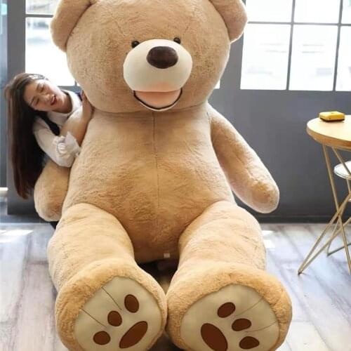 100-260cm Cheap Giant Unstuffed Empty Teddy Bear Skin Coat Soft Big Skin Shell Semi-Finished Plush Boys Classic Kids Doll Gift