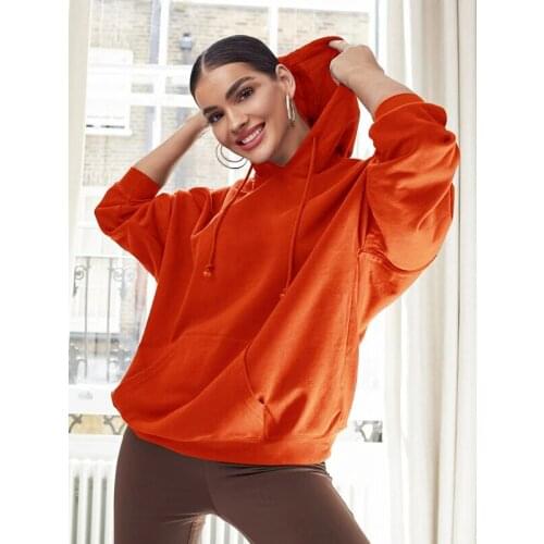 New Womens Hooded Sweatshirt Women 2021 Autumn Winter Long Sleeve Warm Cotton Hoodies tops Female Drawstring pullovers Harajuku