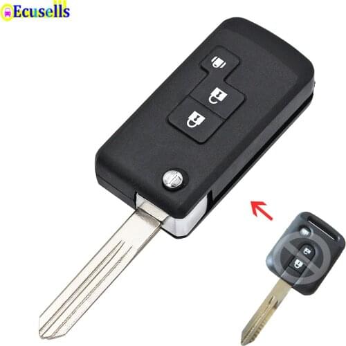 New UNCUT 3BUTTON Flip Folding Remote Key fob Shell Case For Nissan Qashqai 350Z X-trail Navara Micra Almera