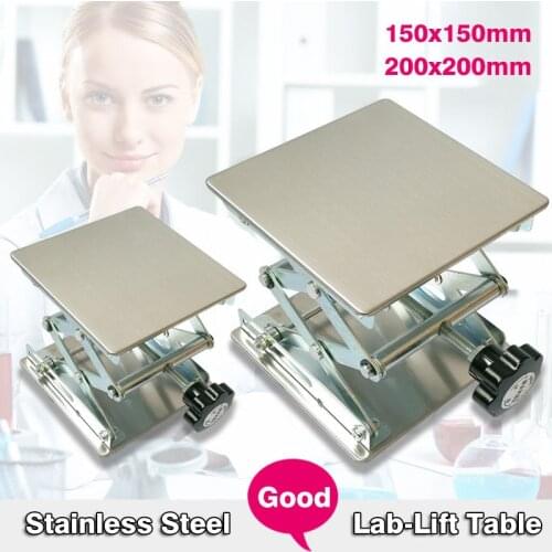 Stainless Steel Lifting Platform Laboratory Lifting Stand Scissor Rack Lab-Lift Table Size 150x150mm , 200x200mm