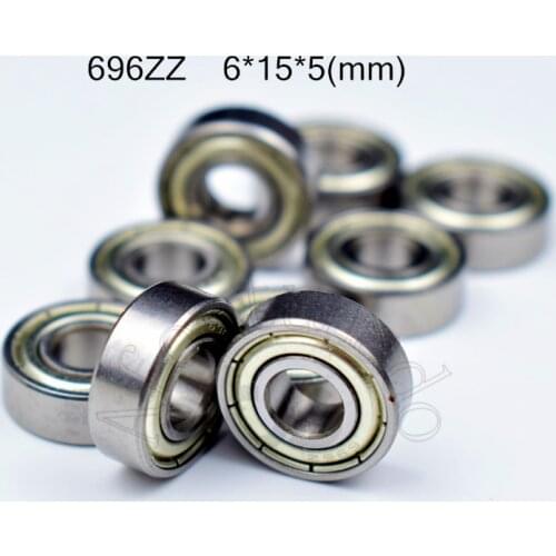 696zz 6*15*5(mm) 10pieces bearing metal sealed free shipping ABEC-5 chrome steel miniature bearings hardware Transmission Parts