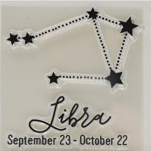 Constellations Libra Transparent Clear Silicone Stamp/Seal for DIY scrapbooking/photo album Decorative clear stamp sheets