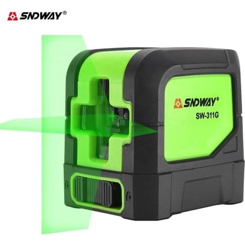 SNDWAY 30pcs self leveling 2 lines Green beam cross laser level