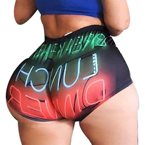 Women Shorts Summer Wrapped High Waist Crown Printed Party Club Wear Ladies Elastic Waist Shorts Streetwear Womens Trousers