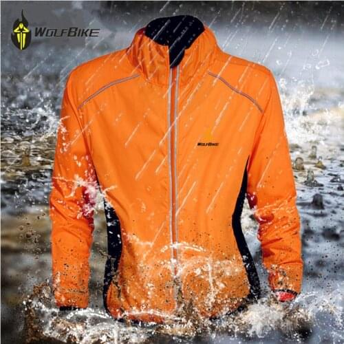 WOLFBIKE MTB Reflective Cycling Jackets Men 5 Colors Water Repellent Breathable Jerseys Windbreaker Bicycle Jackets Sports Coat