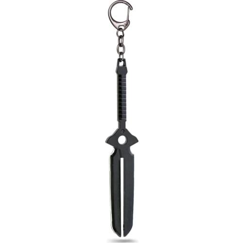 DARKER THAN BLACK Keychain Metal Black Sword 12cm Pendant Key Ring bag charm Key Chain llaveros Anime Jewelry