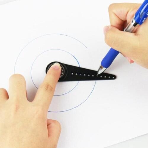 Protractor Metal Compass Multi-Function Drawing Tool Drawing Circle Without Leaving Hole Drawing Ruler Angle Measuring Tool