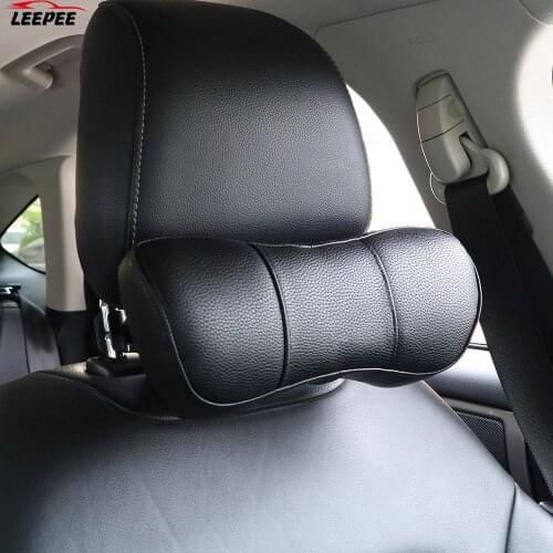 Universal 3D Memory Foam Soft PU Leather for Seat Chair In Auto Neck Rest Cushion Auto Head Rest Cushion Car Neck Pillow