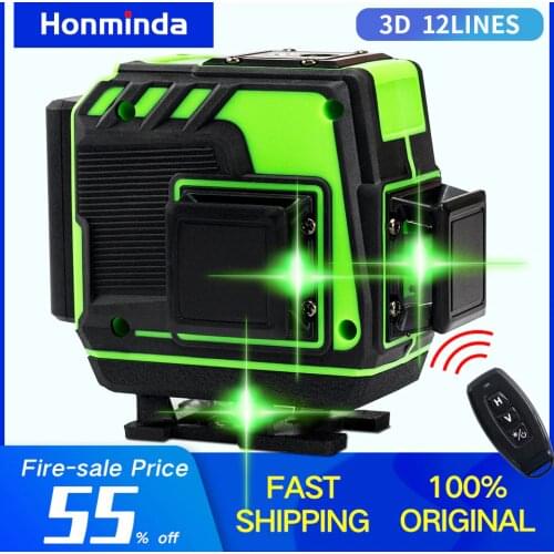 12 Lines 3D Laser Level Green Line Self-Leveling 360 Horizontal And Vertical Green Beam Laser Level Outdoors and Indoors