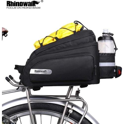 Rhinowalk Bicycle bag bike pannier bag rack rear trunk big capacity cycling bag Trunk Tote Bag with Rain Cover
