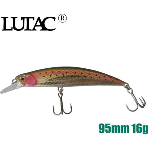 LUTAC Topwater Wobbler 3D Eyes Minnow Aritificial Hard Bait Fishing Lures Crankbait Jerkbait