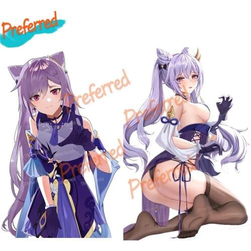 High Quality Keqing and Lumine Genshin Impact Decal Motocross Racing Laptop Helmet Trunk Wall Vinyl Car Sticker Die Cutting