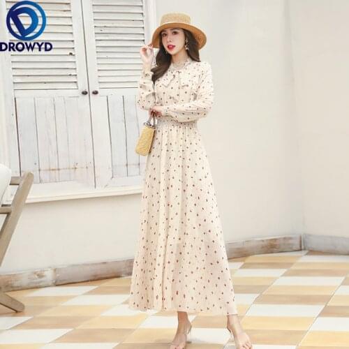 Summer Beach Boho Midi Dress for Women 2021 New Fashion Floral Print Pink Long Sleeve A-line Maxi Dresses Bodycon Party Vestidos
