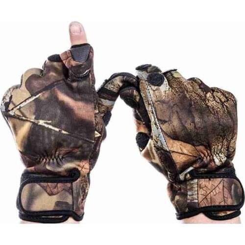 Winter Warm All-finger Non-slip Fishing Gloves Non-slip Mountaineering Camping Riding Can Expose Three Fingers