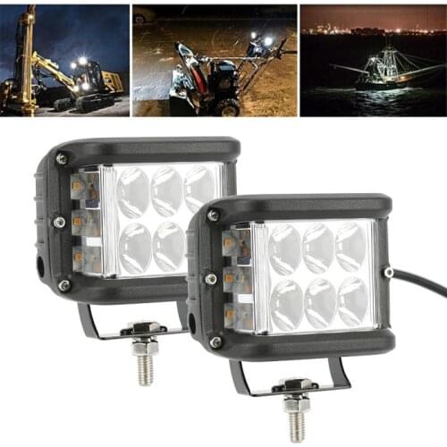 2/1 pcs Car Led 4" inch 60W Work Light Driving Fog lamp Side Shooter Car Styling Offroad Truck SUV Combo Beam Driving Lamp