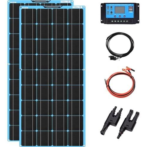 2pcs 18V 120W Solar Panel Kit Flexible Monocrystalline Photovoltaic Panels Solar System High Efficiency Paneles Solares