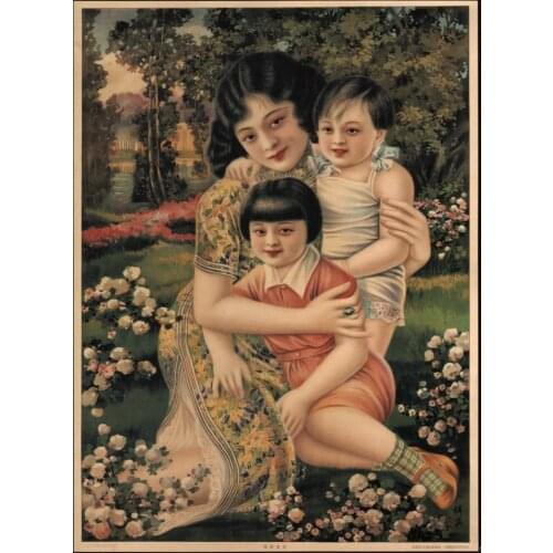 400X300MM Happy-Children-Calendar-Ad-Poster-1930s jumbo fridge magnet SFM-0390