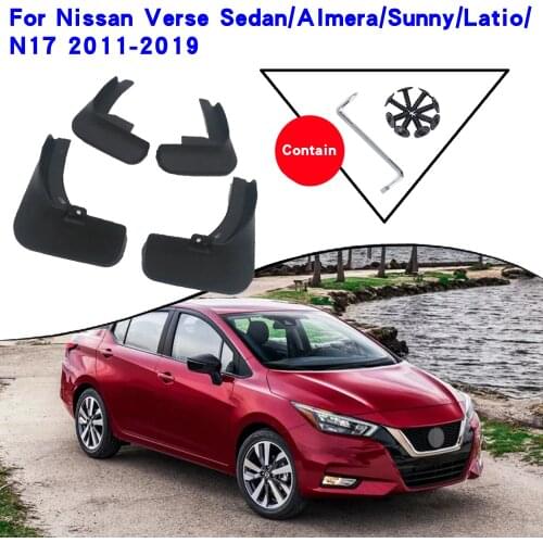 Car Fender For Nissan Versa Sedan Almera Latio Sunny N17 2011-2019 Mudguards Splash Guards Fender Mudflaps Car Fender Mud Flaps
