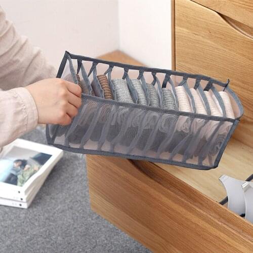 Underwear Socks Mesh Storage Boxes Drawer Type Separation Lattice Men Women Cosmetics Toys Finishing Grid Household