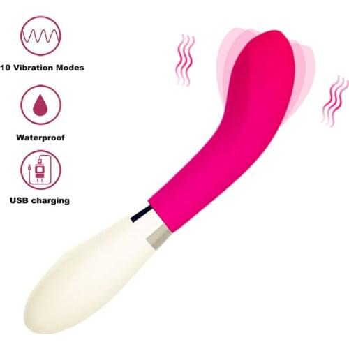 HoozGee 10 Modes G Spot Dildo Vibrator Stick for Women Vagina Clitoris Stimulator Magic Wand Sex Toy Products for Adults