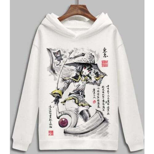 KonoSuba: Gods Blessing on this Wonderful World! Aqua Megumin Cosplay Hoodie Harajuku Fleece Sweatshirt Hoodies Pullover Hoody