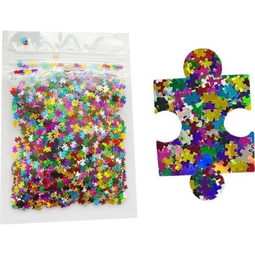 PrettyG 10g Pack Colorful Puzzle Shape Glitter Sequins for Resin DIY Making Art Craft Nail Body Makeup Decoration Accessories