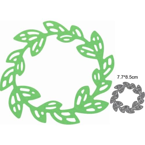 Metal cutting dies cut die mold leaf wreath decoration Scrapbook paper craft knife mould blade punch stencils dies new 2021