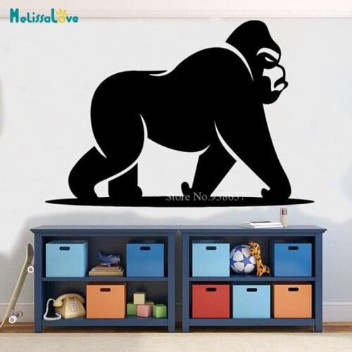 Cartoon Gorilla Decal Baby Room Nursery Playroom Decor Removable Vinyl Wall Sticker Self-adhesive Murals BD236