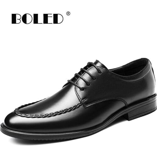 Genuine leather Men Dress Shoes Outdoor Casual Shoes Flats Quality Office Business Shoes Men Breathable Oxfords Zapatos Hombre