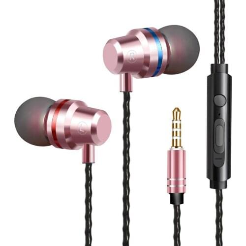 Hot Sale Bass Sound 1.2M Wired 3.5mm Hifi Earphones With Mic Wired Earphone In-ear Headsets