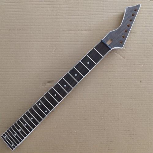 Unfinished Reverse head 7 string Electric guitar neck mahogany 24 fret rosewood fingerboard