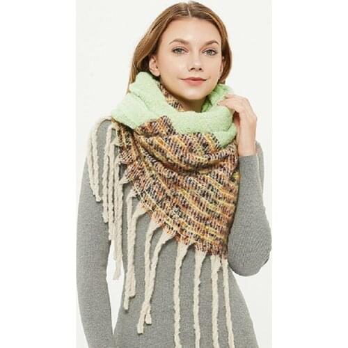 Newest Girls Winter Stripes Long Cashmere Scarves Fashion Blanket Comfortable Foulard Shawls Casual Daily Wear Accessories