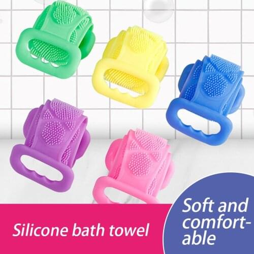 New Magic Silicone Bath Towel, Strong Rubbing The Back Exfoliating The Dead Skin And Saving Effort Household Clean Shower Brush