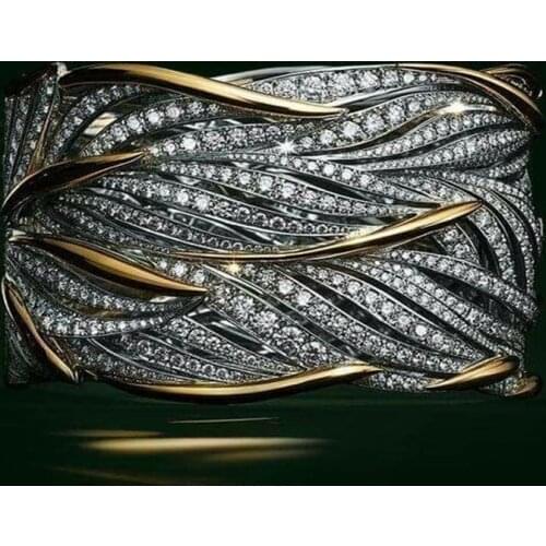 New 925 Sterling Silver Ring Inlaid Crystal Zircon Ring For Woman Charm Jewelry Gift