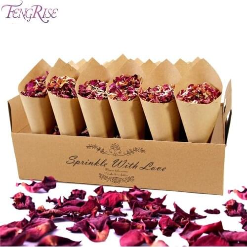 New Kraft Paper Confetti Cone Holder Stand Box Tray Rustic Wedding Party Decoration Confetti Cone Holder Wedding Love Favors