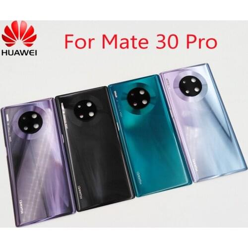 Original Huawei Mate 30 Pro Back Cover Glass Rear Door Housing Battery Case Replacement Parts & Camera Lens Frame For Mate30 Pro