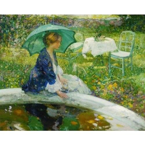 Drop Shipping Embroidery The Pool Counted Cross Stitch Kits for Beginners with 100% Cotton Floss & Free Shipping for Home Decor