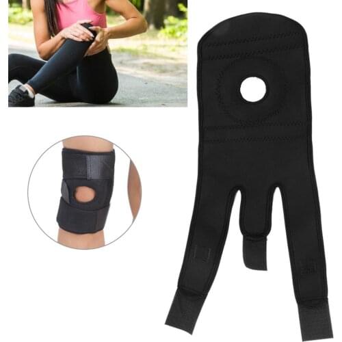 Adjustable Knee Brace Support Sleeve Open Patella Stabilizer Protector Nylon Wrap Belt For Arthritis Meniscus Tear Running Sport