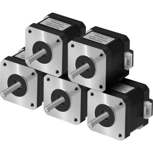 4 Lead Nema 17 Stepper Motor 42 Motor 1.5A (17HS4401S) with 1M Cable 42BYGH 38MM for CNC/ 3D Printer (Pack of 5)